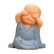 thumbnail image 2 of Figura de resina Zen Monk • Decoración marrón sobre la mesa • Adorno de escritorio adorable • Decoración para el hogar y la oficina • Acento de bonsái, 2 of 7