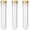 Gold, variant on 3 count Plastic Test Tubes with Caps, 40ml Clear Test Tube Containers 25 x 140 mm, Tubes for Candy Storage, Party Favors, Beads, Bath Salts & Lab Experiments (3, )