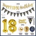 thumbnail image 3 of AYUQI 18th Birthday Decorations Men Blue Gold Happy 18th Birthday Banner, 18th Birthday Balloons, Navy Blue Gold Latex Balloons Party Decorations Confetti Balloons for 18 Birthday Party Supplies, 3 of 6