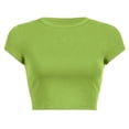 thumbnail image 4 of Womens Crop Tops Cute Summer Crew Neck Basic Tees Slim Fit Trendy Short Sleeve T Shirts for 2026, 4 of 4