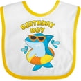 thumbnail image 3 of Inktastic Birthday Boy Shark Pool Party Boys Baby Bib, 3 of 4