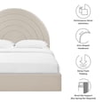 thumbnail image 3 of Platform Bed Frame, Queen, Gray, Velvet, Hotel Bedroom, Modern Contemporary, HB38107, 3 of 9