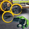 thumbnail image 4 of Qcar Minicargador 3 en 1 Vehículos de construcción Juguetes Cargador de sitio fundido a presión a escala 1:50 con montacargas de metal y juego de pala de agarre Camiones de juguete para niños de 8 9 1, 4 of 5
