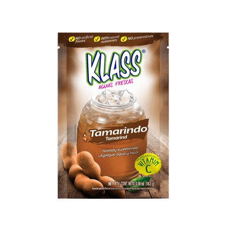 Klass Aguas frescas, Powder Instant Drink Mix, Tamarindo Flavored , Net QTY 0.26 oz