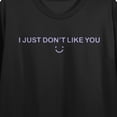 thumbnail image 2 of I Just Don't Like You Women's Black Cropped Tee-XS, 2 of 3