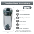 thumbnail image 3 of Proteina Shaker Gym Mezcladora Productos Deportivos 400ml Gris Adecuada Para Acampar Al Aire Libre Xtellar gris, 3 of 3