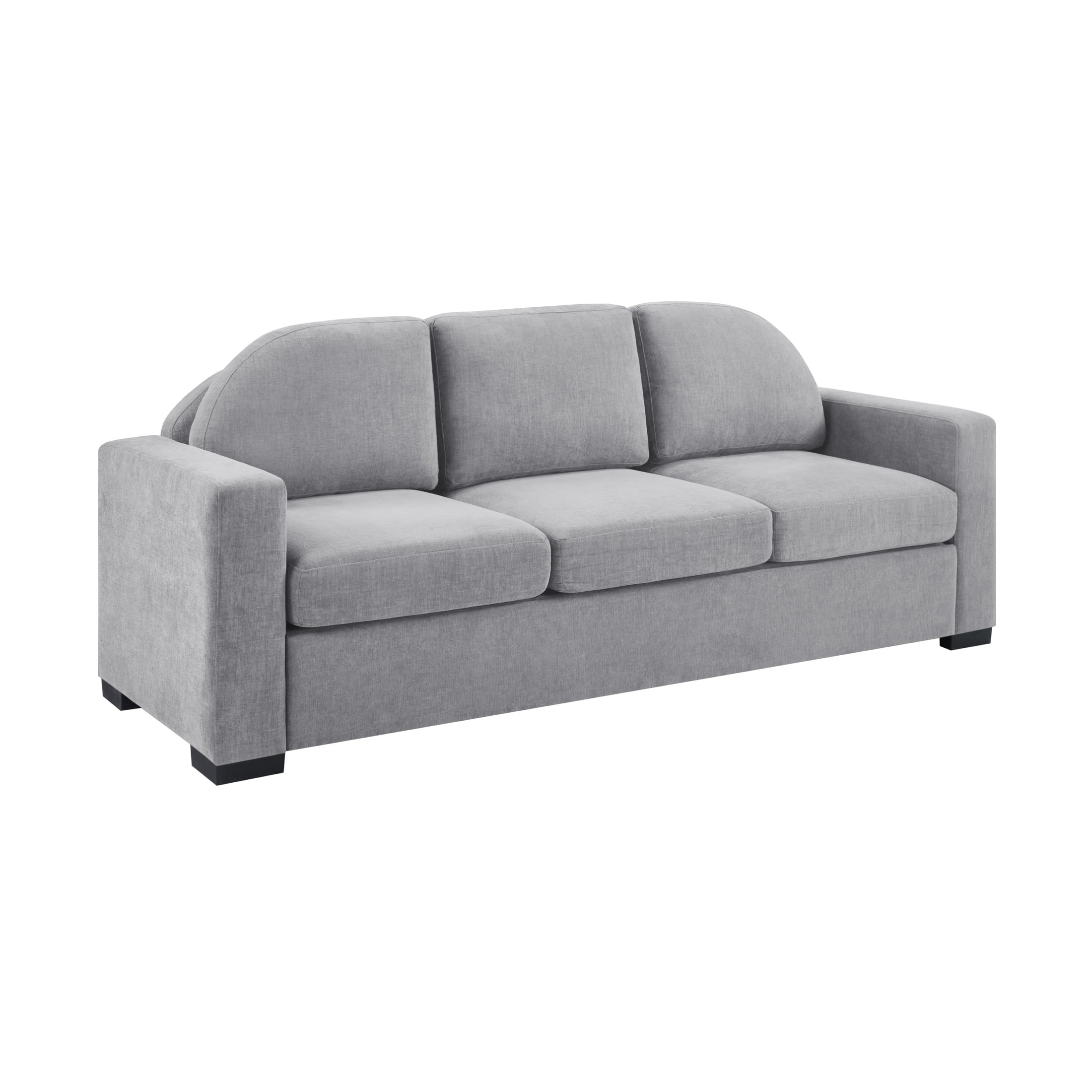 Christopher Knight Home 84.7" Modern Chenille Sofa Couch with Curved Backrest, 3 Seats, Gray