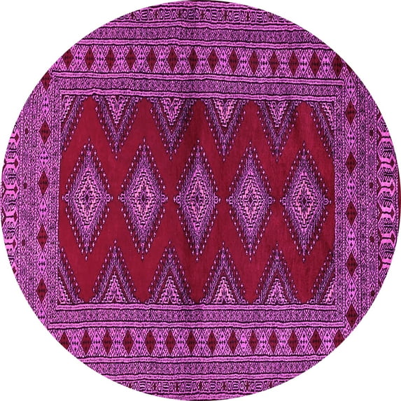 Ahgly Company Indoor Round Persian Pink Traditional Area Rugs, 3' Round