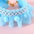 thumbnail image 3 of Collar de encaje para mascotas, colores brillantes, ajustable, estilo chinoiserie, para gatos pequeños, perros, azul, talla S, 20-25 cm (7,9-9,8 pulgadas), 3 of 5