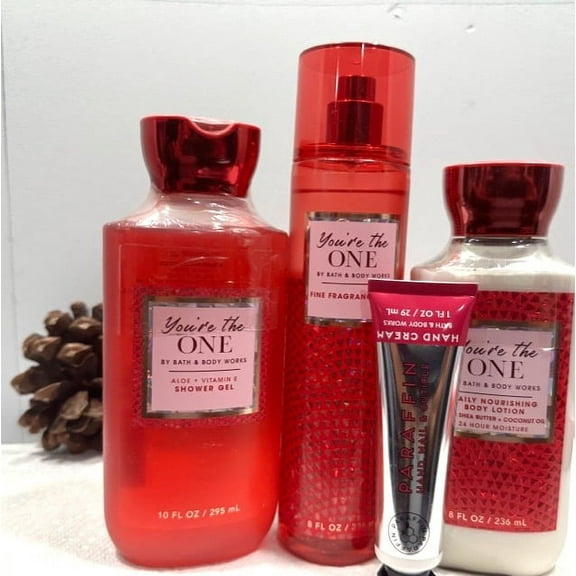 Bath & Body Works You're The One Deluxe Set (Body Lotion 8 fl oz, Shower Gel 10 fl oz, Fragrance Mist 8 fl oz and Hand Cream 1 fl oz)