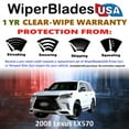 thumbnail image 2 of 2008 Lexus LX570 Beam Wiper Blades Wipers w/1yr Warranty (Set of 2) (WiperBladesUSA), 2 of 5