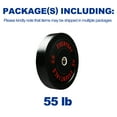 thumbnail image 5 of BalanceFrom Olympic Bumper Plate Weight Plate with Steel Hub, Black, 55 lbs Single, 5 of 9
