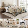 thumbnail image 6 of Twin XL Quilt Set 68''x98'', Vintage Botanical Lightweight Bedspread Coverlet Set with 2 Pillow Shams, Spring Floral Summer Botanical Rustic Breathable All Season Quilt Bedding for Dorm/Guest Room, 6 of 9