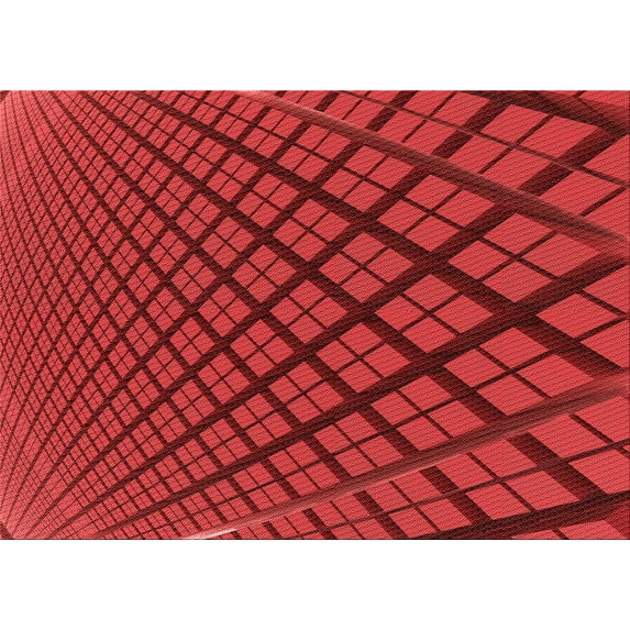 Ahgly Company Machine Washable Indoor Rectangle Transitional Red Area Rugs, 3' x 5'