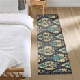 thumbnail image 3 of Yayeee Runner Rug for Bedroom 2'x6' Machine Washable Hallway Non Slip Mat, Green Peacock Pattern, 3 of 8