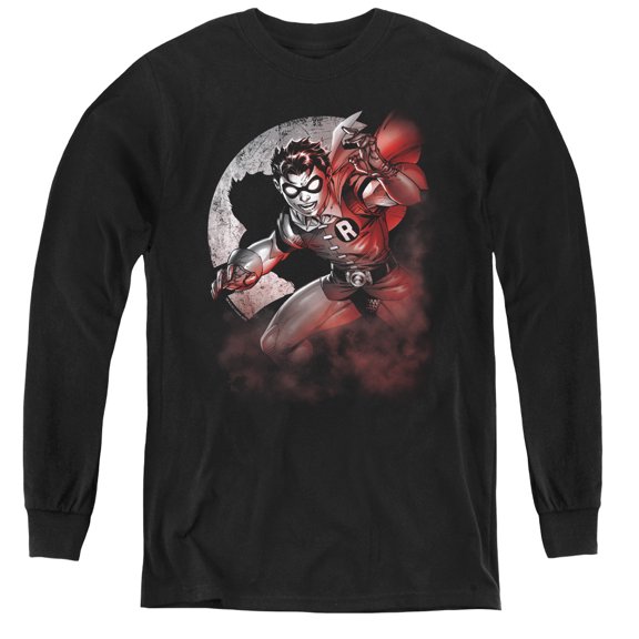 Batman - Robin Spotlight - Youth Long Sleeve Shirt - Small