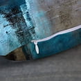 thumbnail image 6 of Throw Pillow Covers Modern Home Art Decor, 16 x 16 Inches Set of 2 Pillow Cases Decorative, Abstract Oil Painting Pillowcases for Bedroom, Living Room, Cushion Couch Sofa, Teal Grey, 6 of 6