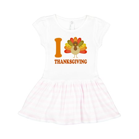 

Inktastic Turkey I Love Thanksgiving Gift Toddler Girl Dress