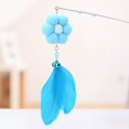thumbnail image 2 of Fake Feather Cat Wand Flower Pom Pom Bell Kitten Interactive Toy Pet Wand Toy, 2 of 10