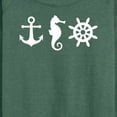 thumbnail image 3 of Instant Message - Nautical Symbols - Women's Lightweight French Terry Long Sleeve Shirt, 3 of 6