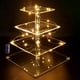 thumbnail image 1 of Soporte para cupcakes de acrílico con luces LED, torre de postres para Luz Colcomx  Soporte para magdalenas, 1 of 7