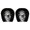 Black16 2PC, variant on 2PCS Halloween Spooky Ghost Scary Headrest Covers for Cars, 2026 Funny Elastic Scary Face Auto Seat Headrest Protector for Vehicle Summerween Party Halloween Decorations, 11.02" x 10.24"