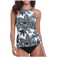 thumbnail image 2 of DPTALR Maillot de Bain Bikini Imprimé Rehausseur Rembourré pour Femmes Ensemble de Plage, 2 of 5