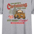 thumbnail image 3 of Cars - Tow Mater's Christmas Tree Farm - Juniors Oversized Graphic T-Shirt, 3 of 5