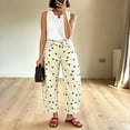thumbnail image 5 of Polka Dot Casual Women's Jeans Summer Wave Dot Denim Pants Straight Leg Cotton Loose Fit Daily Wear for Female, 5 of 6