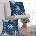 thumbnail image 6 of Snowflakes 2 Pack Throw Pillow Covers Sofa Cushions Covers Living Room Bedroom Bed Covers Car Lumbar Covers 18x18 Inches, 6 of 6