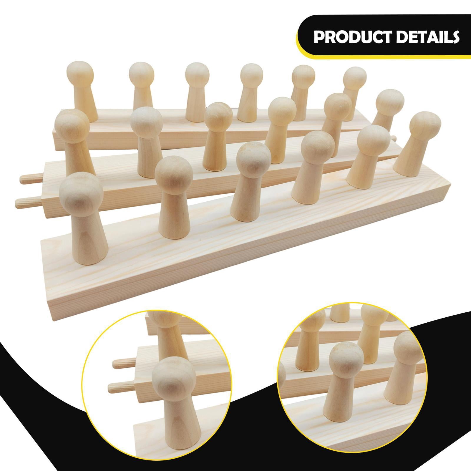 GUOOL 4 Pieces Wooden Weaving Loom Chunky Blanket Knitting Hand Crochet Yarn Craft Board Ergonomic Wood Frame Suitable for DIY lovers sewing hobbyists party gift home crafting 3 sections