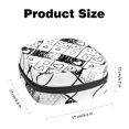 thumbnail image 2 of Sanitary Napkin Storage Bag for Girls Women, Portable First Period Pads Bag Tampons Holder Girls Travel Makeup Bag, Large Capacity Doodle Checkerboard Texture and Seamless Hearts, 2 of 6