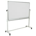 thumbnail image 4 of Flash Furniture HERCULES Series 64.25"W x 64.75"H Reversible Mobile Cork Bulletin Board and White Board with Pen Tray, 4 of 17