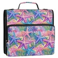 thumbnail image 5 of FORMRS Zipper Binder with Shoulder Strap 2-inch Ring 500 Sheet Capacity File Bag, Gradient Starfish Pattern, 5 of 5