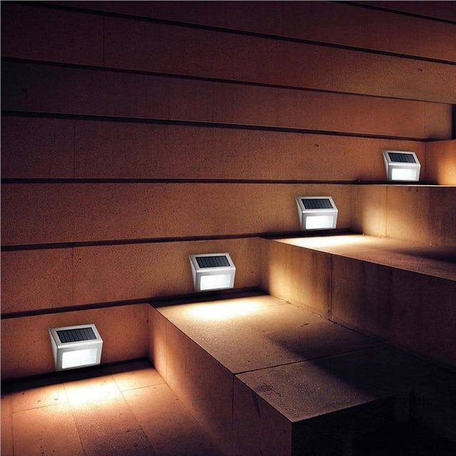 Luz Solar Acero Inoxidable Energía Solar Luz De Jardín Impermeable Al Aire Libre Ahorro De Energía Lámpara De Patio Iluminación 3 Leds Noticed HA024103-00