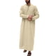 thumbnail image 1 of Bata musulmana larga de estilo árabe para hombre - Botones/Abertura lateral - Poliéster y algodón - Para el día a día/El trabajo - Tallas S-XXXL, 1 of 5