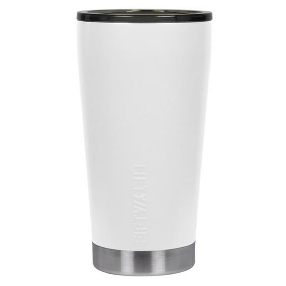 Icy-Hot Hydration T16000002 16 oz Vacuum-Insulated Tumbler with Smoke Cap, Winter White