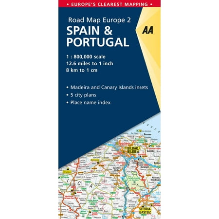 Road map spain & portugal - folded map: (Best Time To Visit Spain Portugal And Morocco)