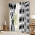 thumbnail image 3 of Homewish Modern Fashion Checkered Curtains Pack of 2 (42x84 Each), Black Buffalo Plaid Curtains Blackout, Teens Kids Adult Women Bedroom Curtains, Curtains and Drapes Room Decor, 3 of 5