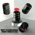 thumbnail image 4 of LEFEITE 4PCS Tire Valve Stem Caps, Black Metal, Universal Stem Covers for Trucks and Motorcycles, 4 of 5