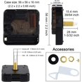 thumbnail image 4 of HAHDAXIA 2 Pack Silent Quartz Clock Movement, 6 Pairs Long Axis and Short Axis Clock Mechanism with Manual Battery Power, Wall Clock Mechanism Parts Motor Replacement DIY Repair Parts (Gold), 4 of 7