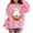 Pink, variant on Girls Halloween Print Crewneck Sweatshirt Long Sleeve Fleece Pullover For Kids
