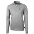 thumbnail image 2 of Men's Cutter & Buck Gray Marshall Thundering Herd Team Big & Tall Virtue Eco Pique Recycled Quarter-Zip Pullover Top, 2 of 3