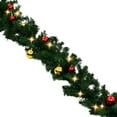 thumbnail image 4 of vidaXL Christmas Garland with Baubles and LED Lights Green 65.6' PVC, 321509, 4 of 8