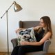 thumbnail image 5 of Funda de cojín decorativa Short Lint | Funda de cojín bordada para sofá, cama, sillón | Funda de cojín estampada a doble cara para sala de estar, dormitorio, decoración del hogar, 5 of 6
