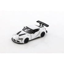 Toyota GR Supra Racing Concept , White - Kinsmart 5421D - 1/36 scale Diecast Model Toy Car