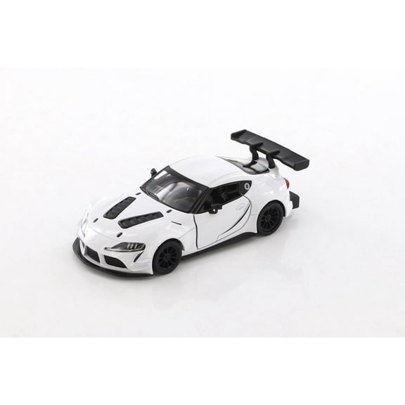 Toyota GR Supra Racing Concept , White - Kinsmart 5421D - 1/36 scale Diecast Model Toy Car