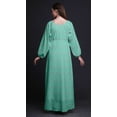 thumbnail image 3 of Bimba Moss Georgette Cheddar Carnation Floral Printed Womenâ€™s Long Sleeve MaxiÂ&nbsp;DressÂ&nbsp;Elastic Waist Gown-XX-Large, 3 of 5