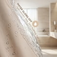 thumbnail image 4 of Unique Bargains Solid Color Linen-Like Shower Curtain with Hooks Blue 71"W x 71"L, 4 of 5