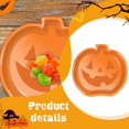 thumbnail image 6 of Halloween Serving Tray Pumpkin Shaped Snack Platter Durable PP Material for Party Decorations Desserts Candies, 6 of 9